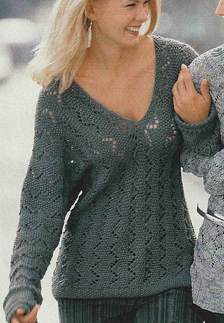 # 24 Grey Sweater worked Horizontally