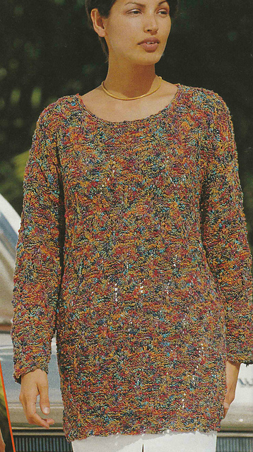# 09 Mottled Sweater in Lace Pattern