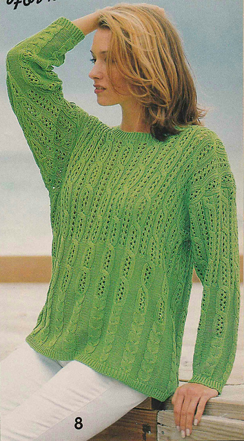 # 08 Patterned Sweater in Green