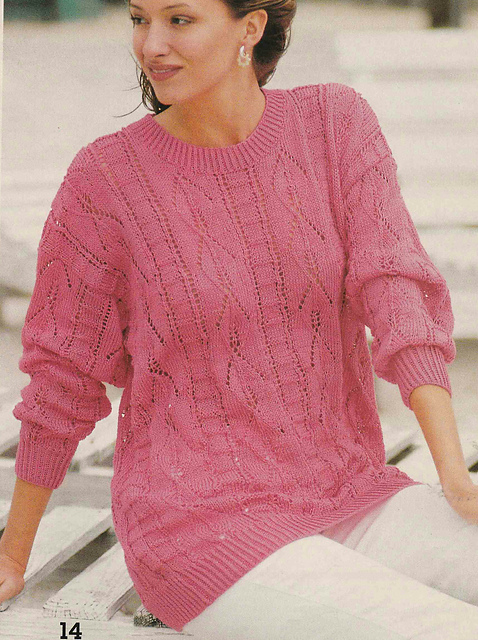 # 14 Patterned Sweater in Lobster