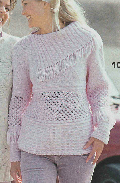 # 11 Patterned Sweater in Rose