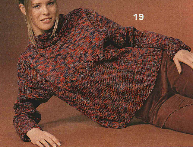 # 19 Sweater in Mottled Blue and Pink