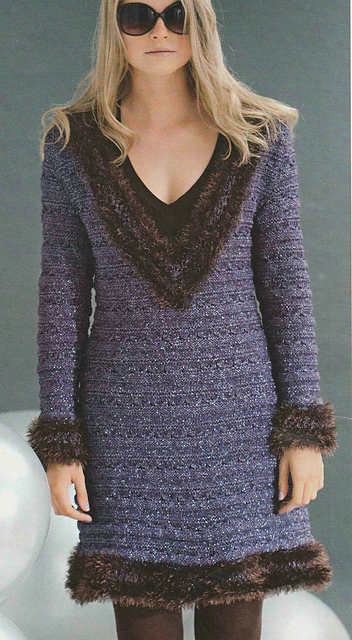 # 68 Mini Dress with Fluffy Borders