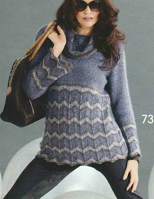 # 73 Tunic with Zigzag Pattern Skirt