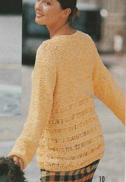 # 10 Yellow Sweater with Dropped Stitches