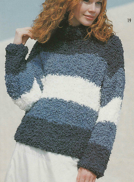 # 19 Striped Sweater in Shades of Blue