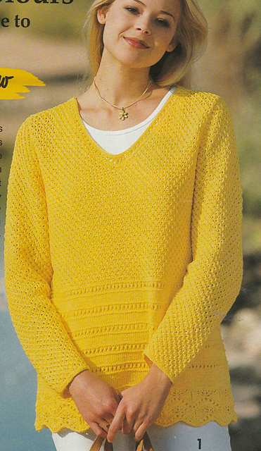 # 01 Patterned Sweater in Yellow
