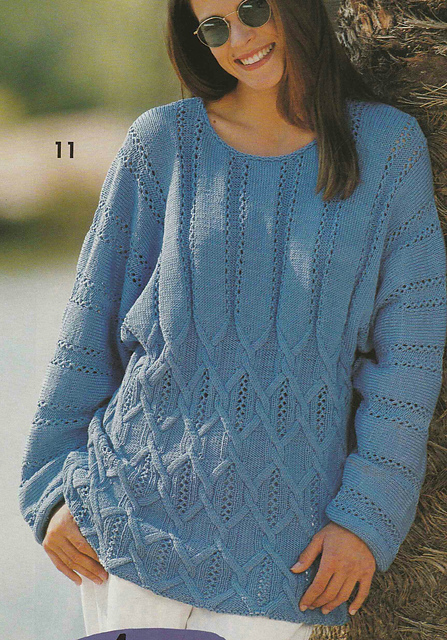 # 11 Patterned Sweater in Blue