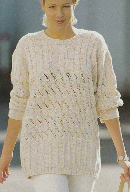 # 11 Patterned Sweater in Mottled Beige