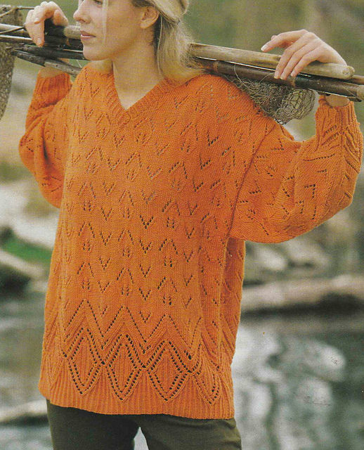 # 19 Sweater with High V-Neck