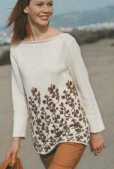 # 03 Sweater in Ecru with Flowers