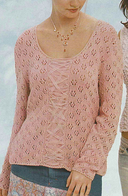 # 06 Ajouré Pattern Sweater in Rosé
