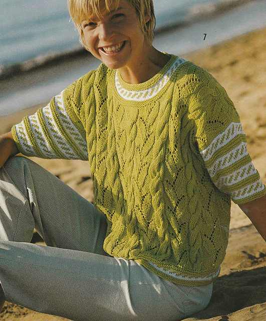# 07 Sweater with Jacquard Borders