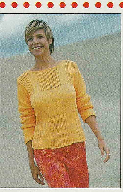 # 31 Pulli mit Lochmusterflächen in Orange