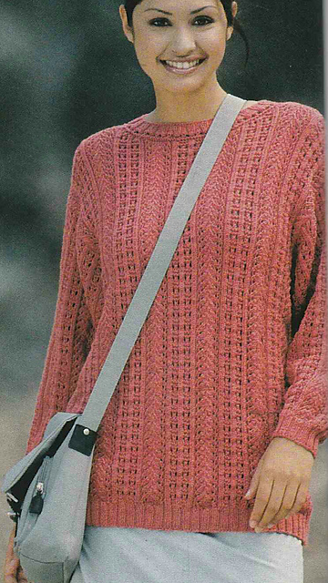 # 23 Patterned Sweater in Tomato Red