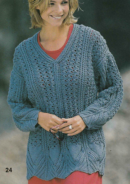# 24 Grey Sweater with V-Neck