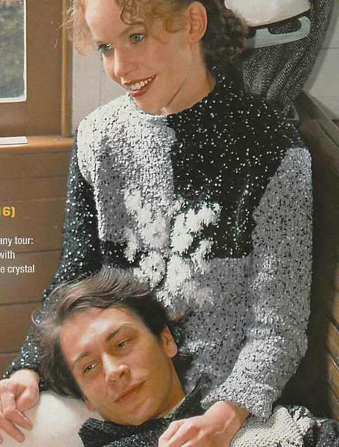 # 12 Sweater in Black and Grey with Ice Crystal