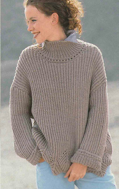 # 20 Sweater with Diamond Hem