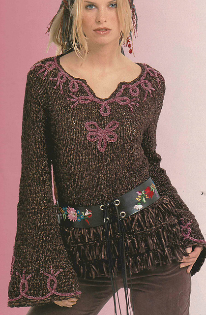 # 28 Round Sweater with Embroidery