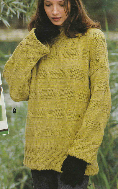 # 09 Patterned Sweater in Pea Green
