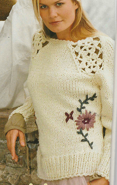 # 32 Sweater in Nature with Emboidery