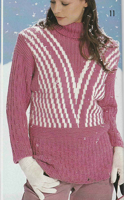 # 11 Sweater in Pink and White
