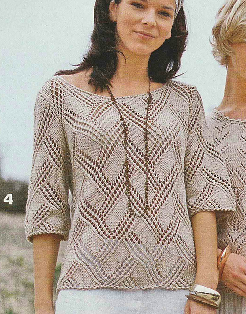 # 04 Ajouré Pattern Sweater in Nature