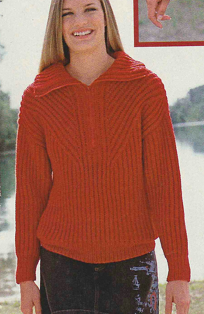 # 18 Sweater in Fisherman's Rib with Zip