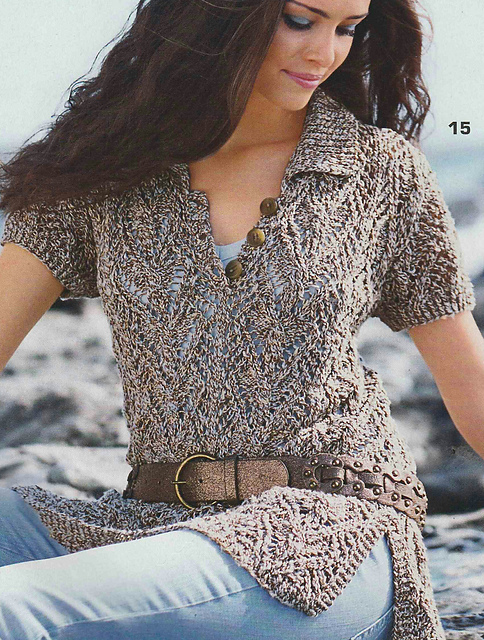 # 15 Lady's Sweater with Polo Collar