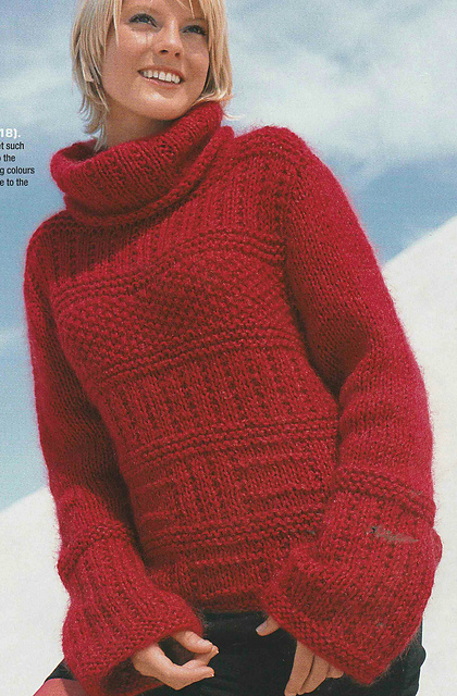 # 06 Patterned Sweater in Carmine