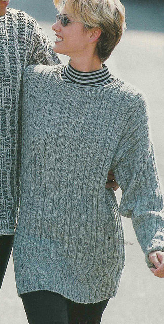# 19 Patterned Sweater in Mottled Grey