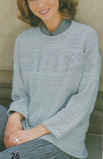 # 26 Grey Sweater with Embroidery