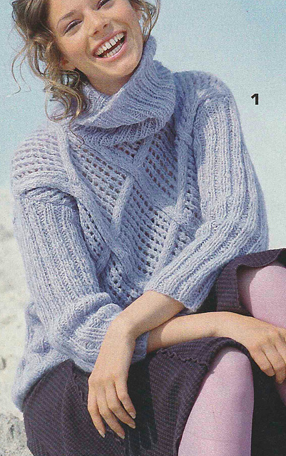 # 01 Lilac Sweater with Roll Collar
