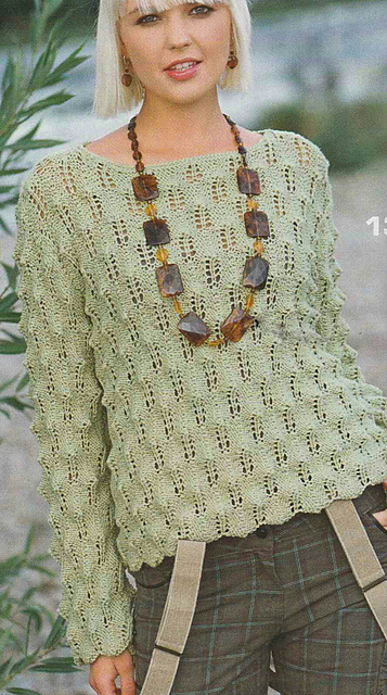 # 13 Lady's Sweater in Lime Green