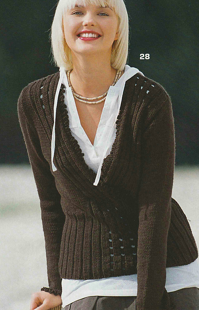 # 28 Brown Sweater with V-Neck