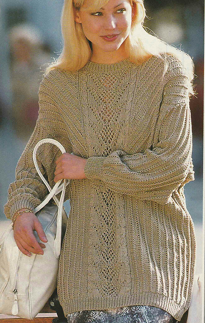 # 16 Patterned Sweater in Light Brown