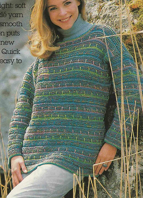 # 09 Sweater in Mottled Turquoise