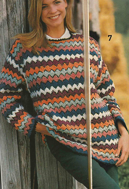 # 07 Coloured Sweated in Zigzag Pattern