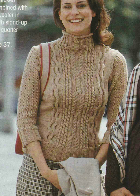 # 17 Sweater with Cable Patterns