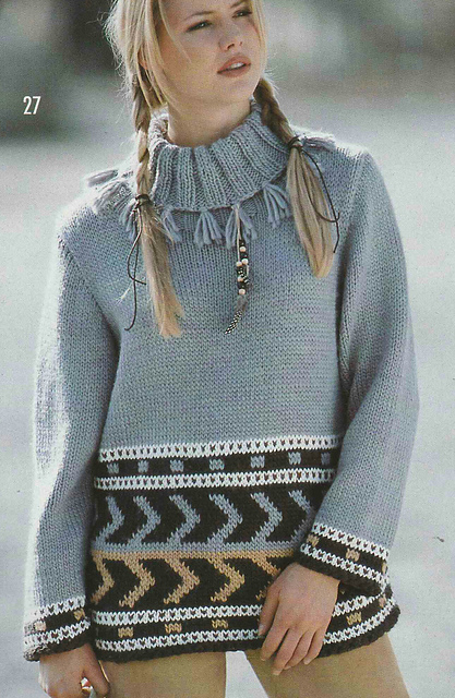 # 27 Sweater with Jacquard Border