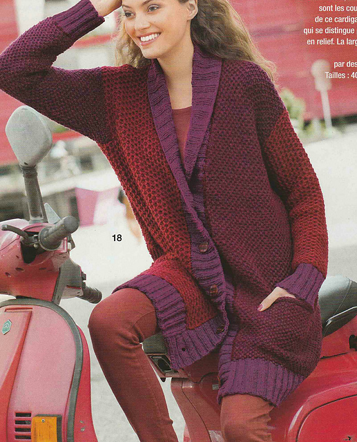 # 18 Cardigan tricolore