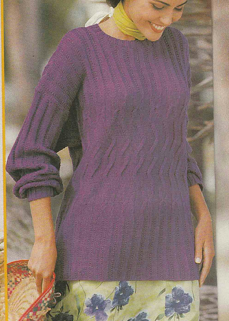 # 19 Patterned Sweater in Aubergine