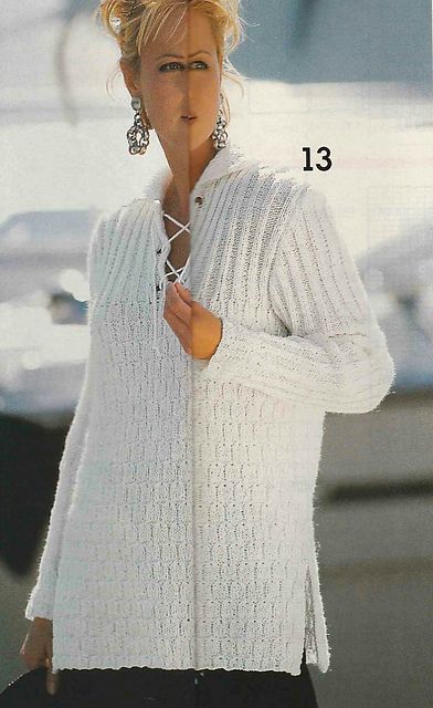 # 13 White Sweater with Ribs