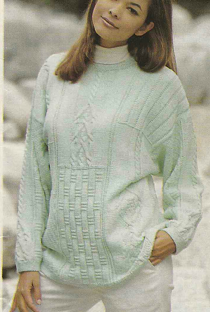 # 01 Lime Green Sweater in Pattern Mix
