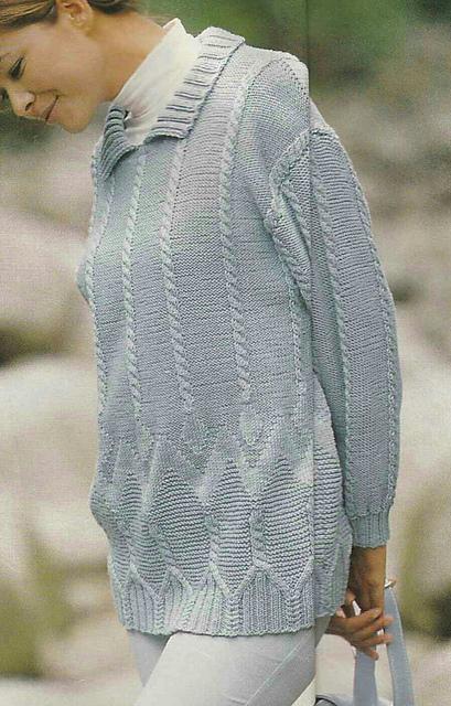 # 06 Light Blue Sweater with Collar