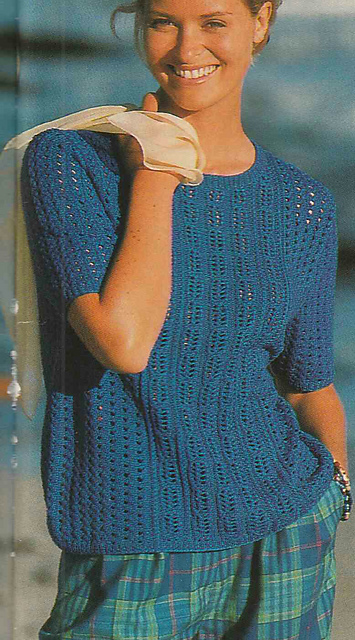 # 31 Blue Sweater in Lace Pattern