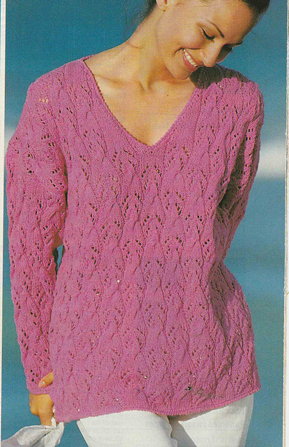 # 28 Patterned Sweater in Pink