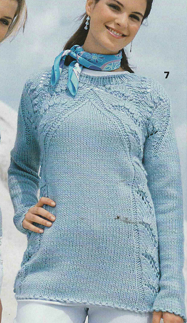 # 07 Raglan Sweater with Ajoure Stripes