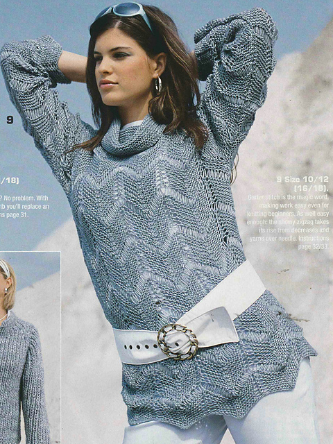 # 09 Icy Blue Sweater in Zigzag Pattern