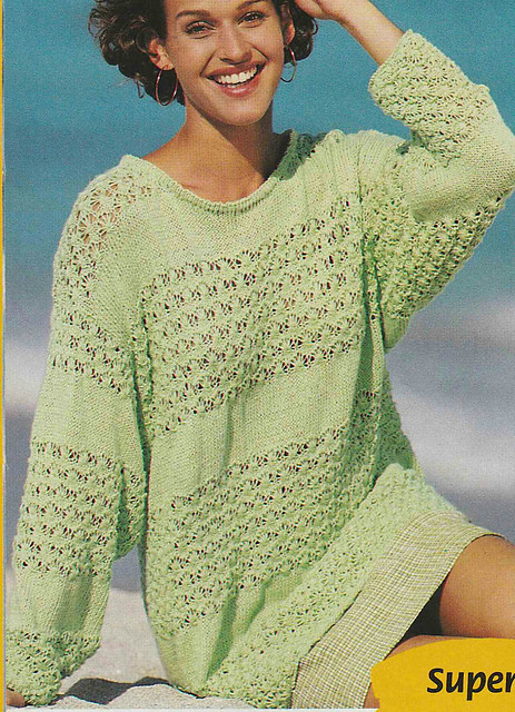 # 02 Patterned Sweater in Light Green